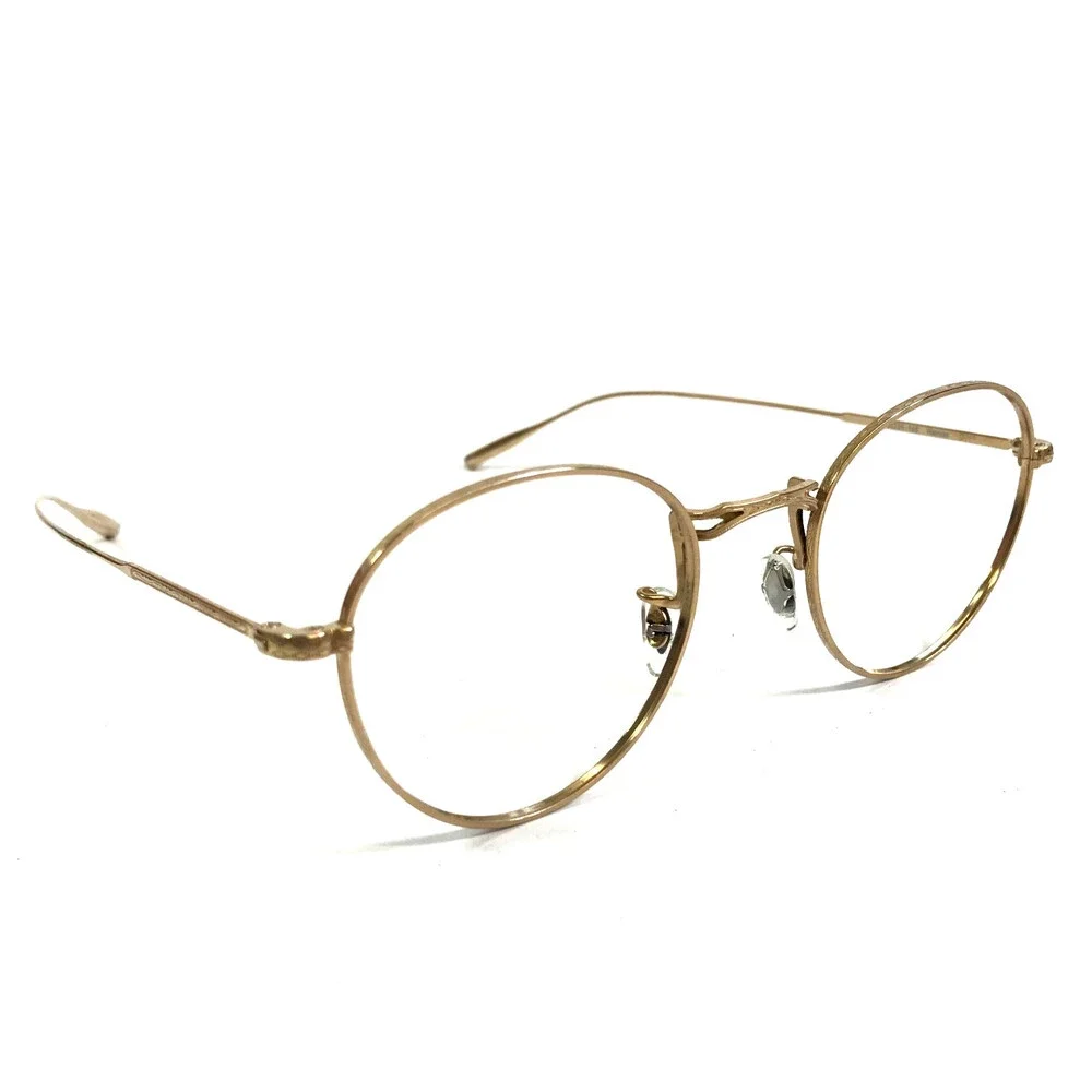 Oliver Peoples Eyeglasses Frames OV7018T Hanlon G Shiny Gold Wire Rim 49-21-145